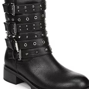 Fergalicious Black Combat Boots Size 7.5